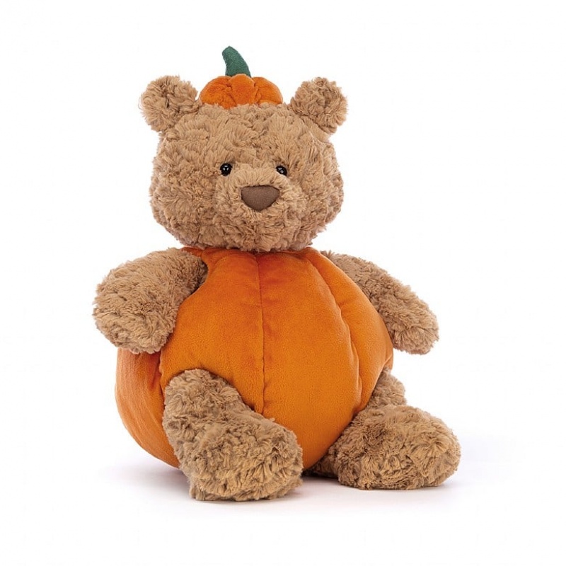 Large Jellycat Bartholomew Bear Pumpkin Clearance Sale | 71DSLJOUV