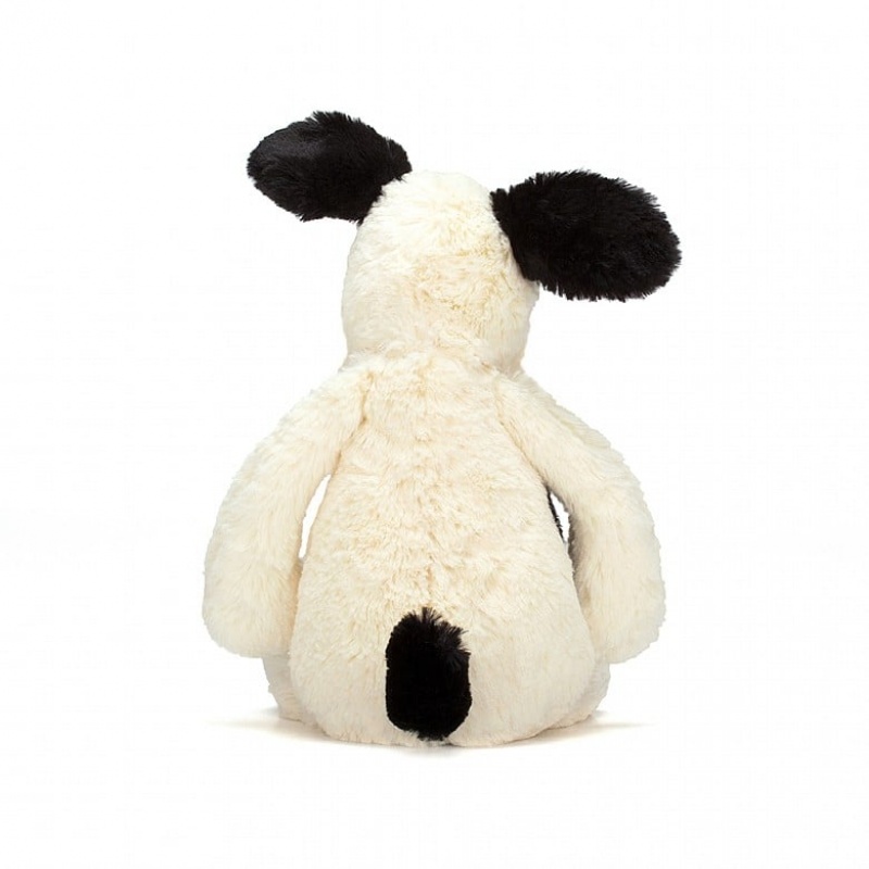 Medium Jellycat Bashful Black & Cream Puppy USA | 59XLZYCNE