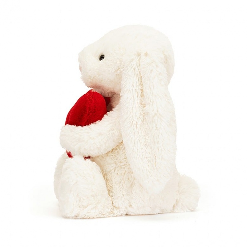 Medium Jellycat Bashful Red Love Heart Bunny Sale | 47WVOJAFM