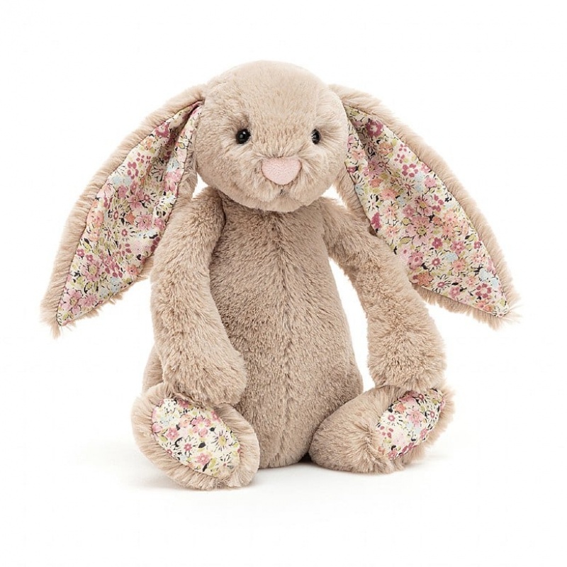 Medium Jellycat Blossom Bea Beige Bunny | 63HOSYBEN