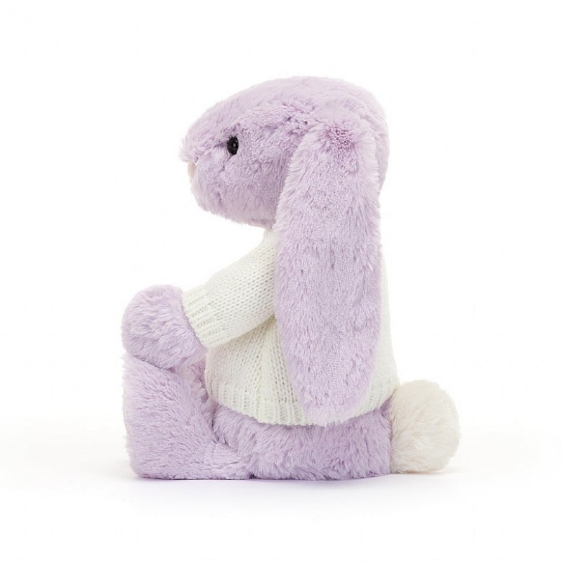 Medium Jellycat Blossom Jasmine Bunny with Personalised Cream Jumper | 67DRWVMSF