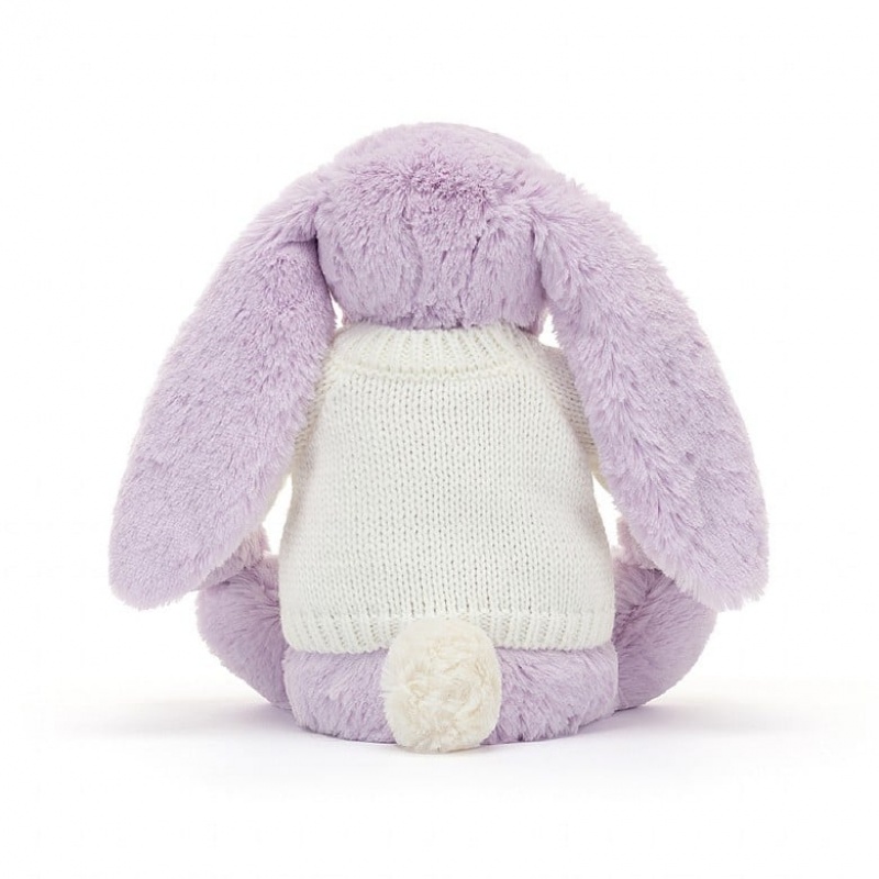 Medium Jellycat Blossom Jasmine Bunny with Personalised Cream Jumper | 67DRWVMSF