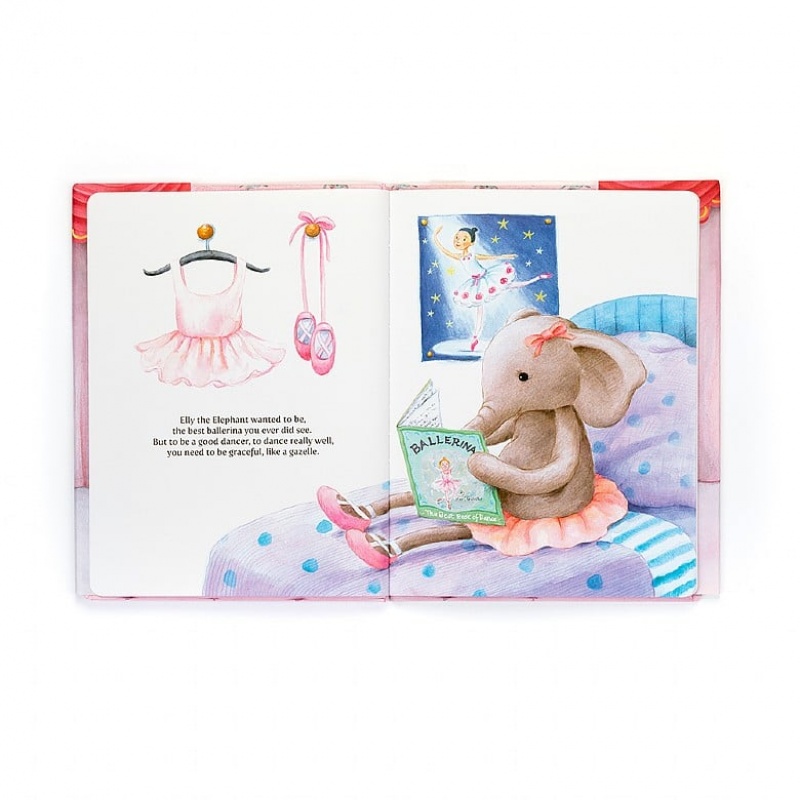 Medium Jellycat Elly Ballerina Book and Dancing Darcey Elephant Clearance | 91CWDNXYV