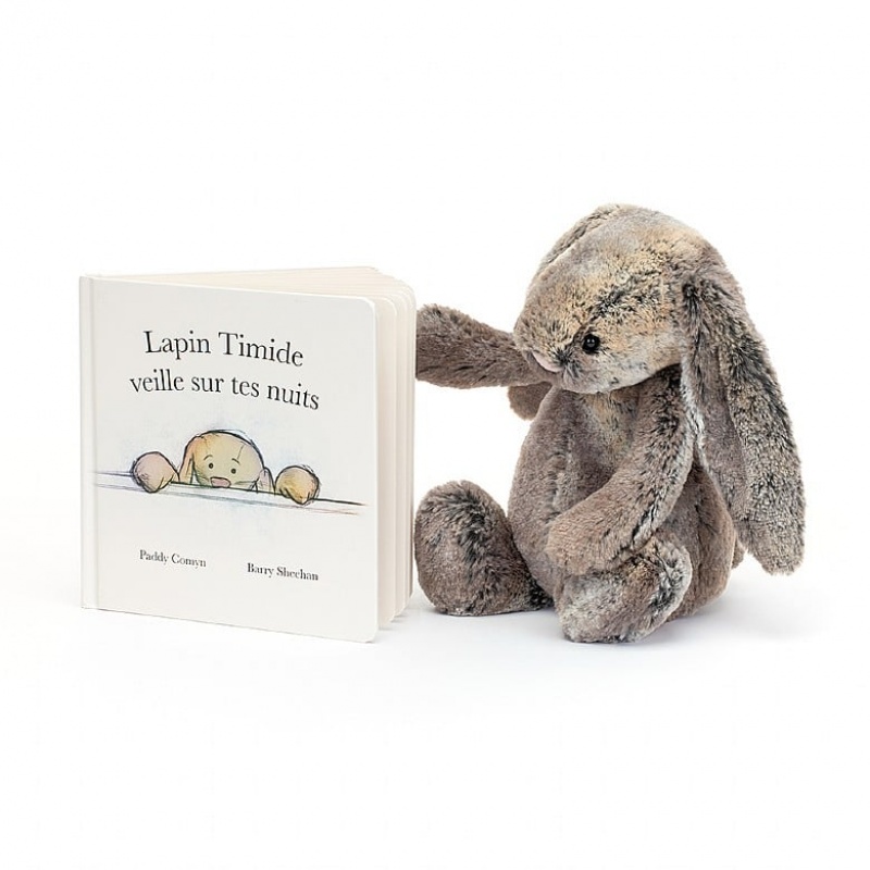 Medium Jellycat Lapin Timide Veille Sur Tes Nuits & Bashful Cottontail Bunny | 17SGFXPKC