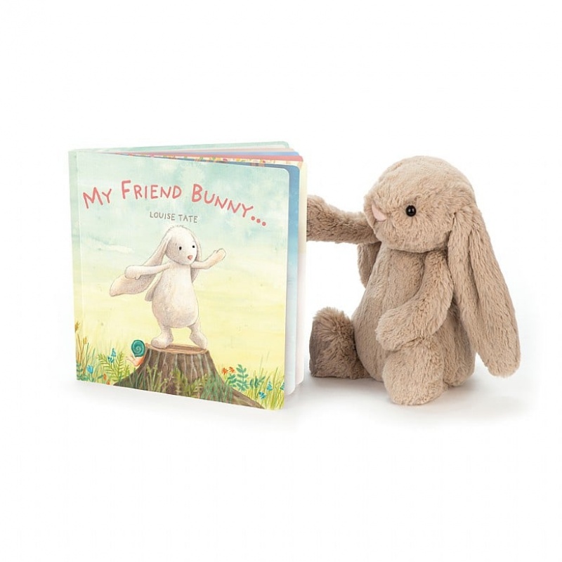 Medium Jellycat My Friend Bunny Book and Bashful Beige Bunny | 61SDMWICY