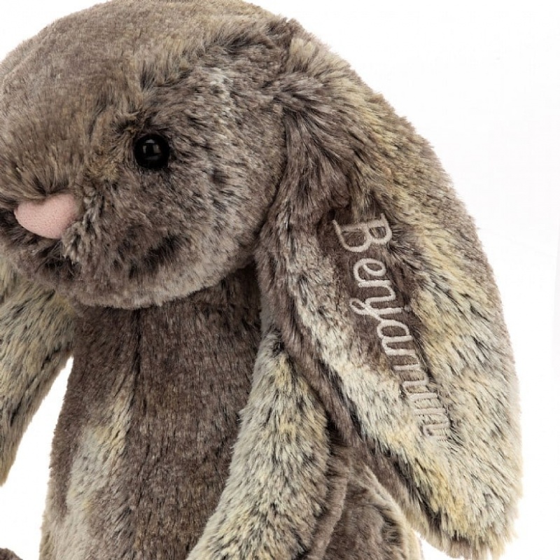 Medium Jellycat Personalised Bashful Cottontail Bunny Clearance Sale | 72CBQEXJD