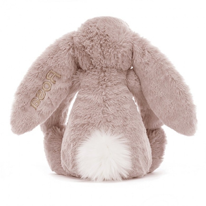 Medium Jellycat Personalised Bashful Luxe Bunny Rosa | 60TGORANF