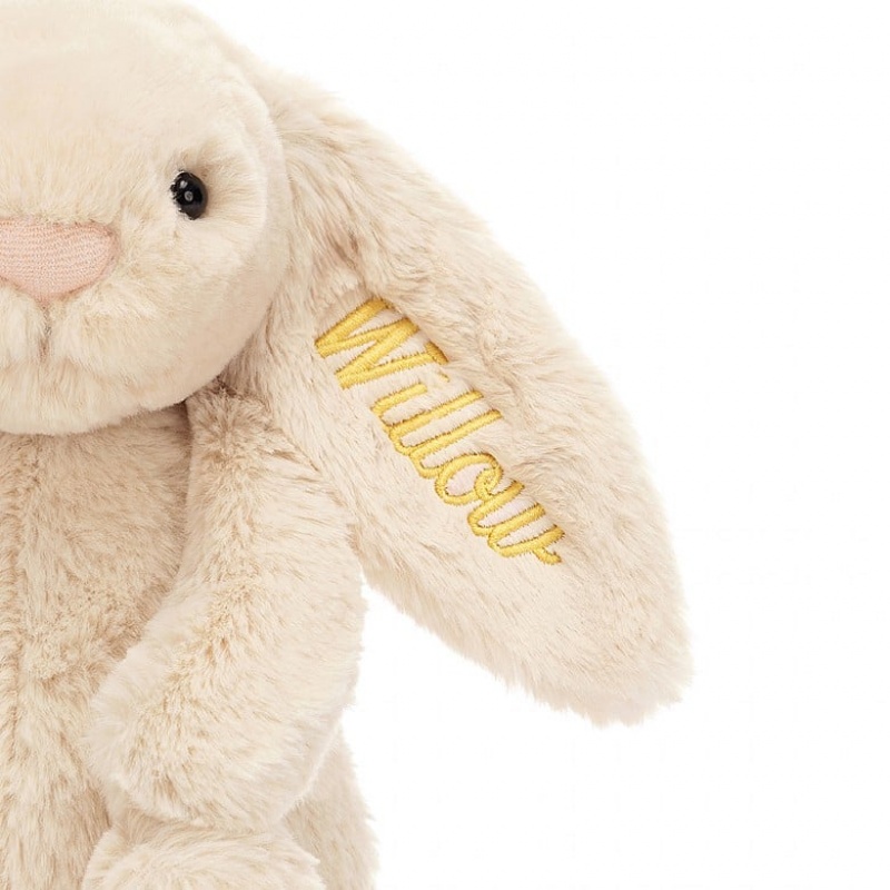 Medium Jellycat Personalised Bashful Luxe Bunny Willow Black Friday | 03OZPHSAR