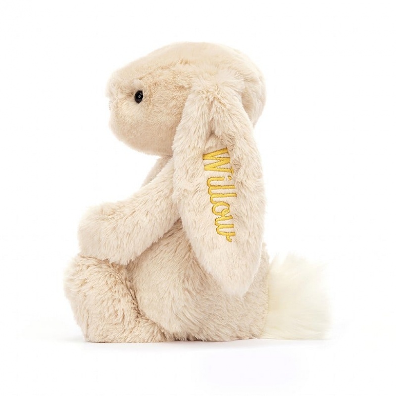 Medium Jellycat Personalised Bashful Luxe Bunny Willow Black Friday | 03OZPHSAR