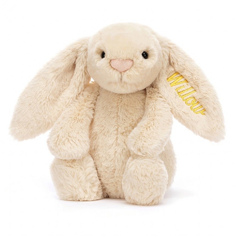 Medium Jellycat Personalised Bashful Luxe Bunny Willow Black Friday | 03OZPHSAR