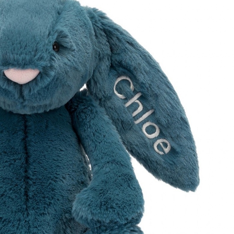 Medium Jellycat Personalised Bashful Mineral Blue Bunny Black Friday | 03CQTNXHE