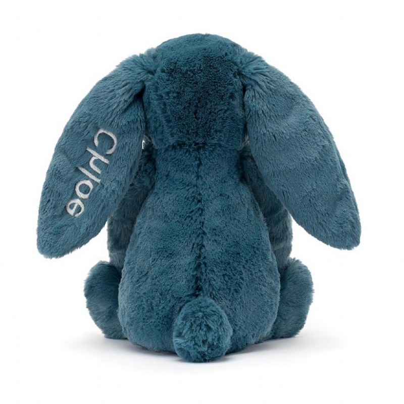 Medium Jellycat Personalised Bashful Mineral Blue Bunny Black Friday | 03CQTNXHE