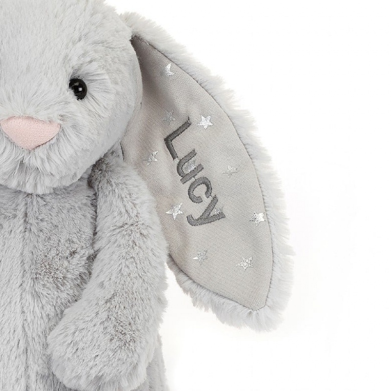 Medium Jellycat Personalised Bashful Shimmer Bunny Black Friday | 01UJTQIAG