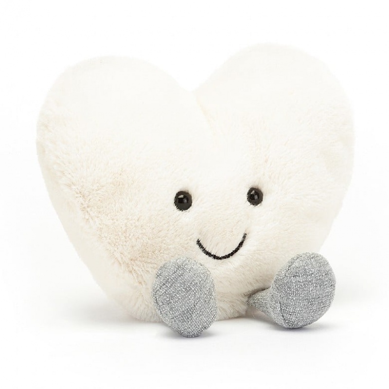 Small Jellycat Amuseable Cream Heart Black Friday | 09VOYNZDI