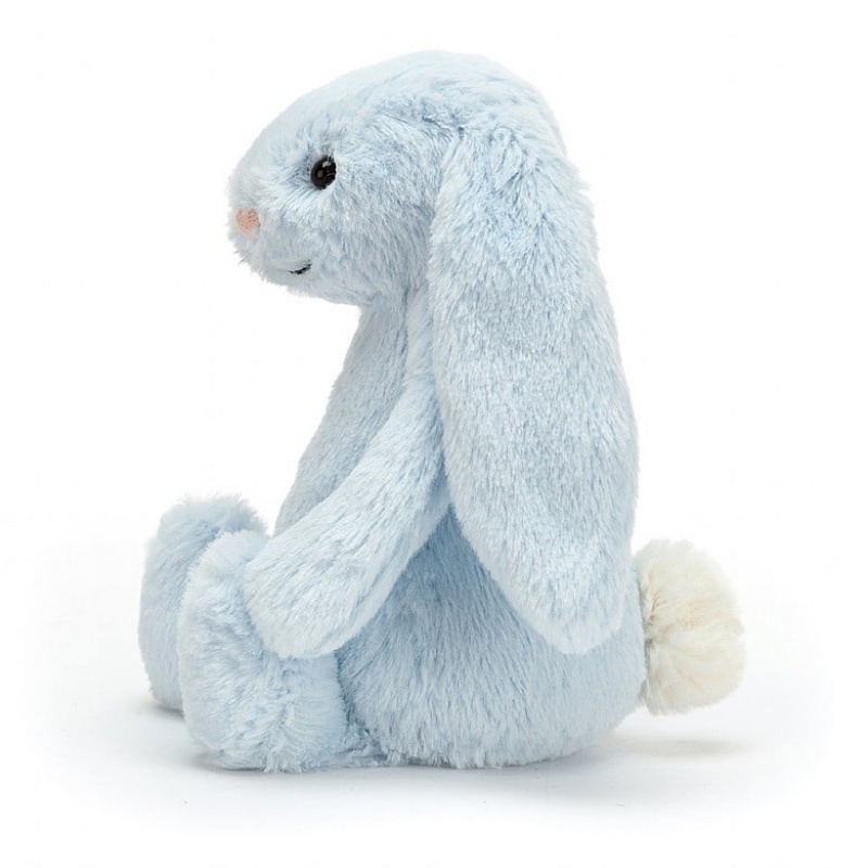 Small Jellycat Bashful Blue Bunny Rattle Sale | 40GEXDIVN