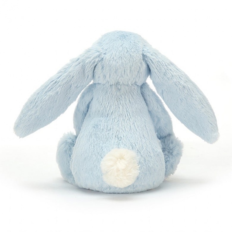 Small Jellycat Bashful Blue Bunny Rattle Sale | 40GEXDIVN