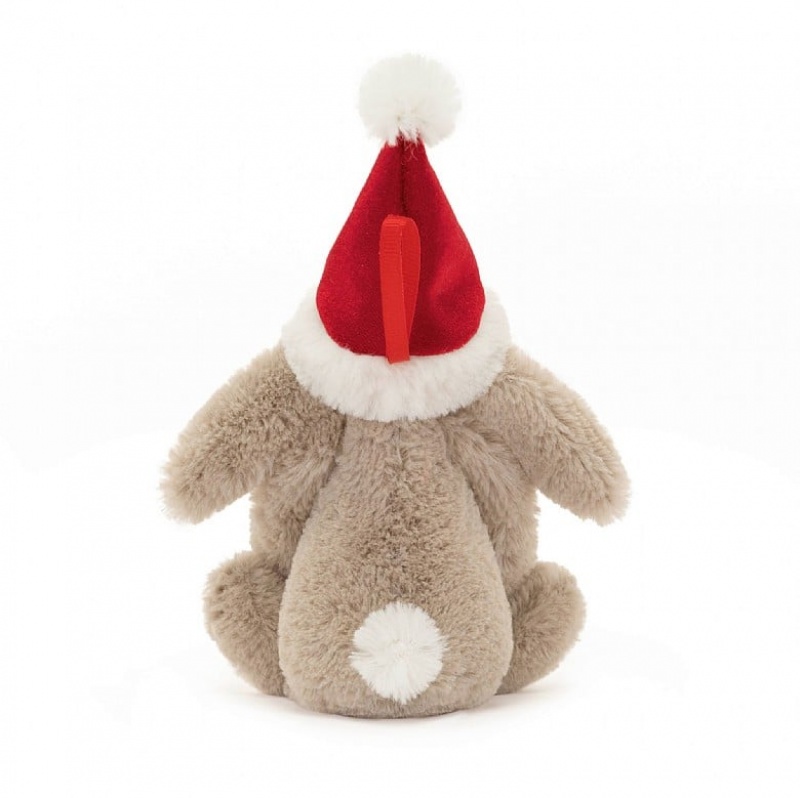 Tiny Jellycat Bashful Christmas Bunny Decoration | 30MPEHBLW