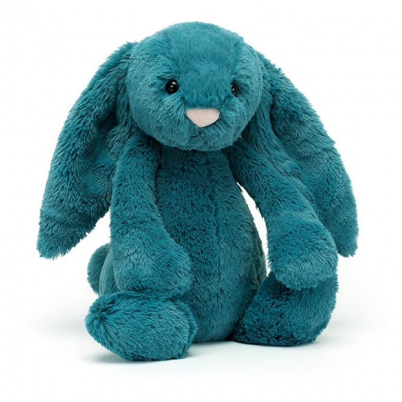 Tiny Jellycat Bashful Mineral Blue Bunny USA | 58CRJVTWF